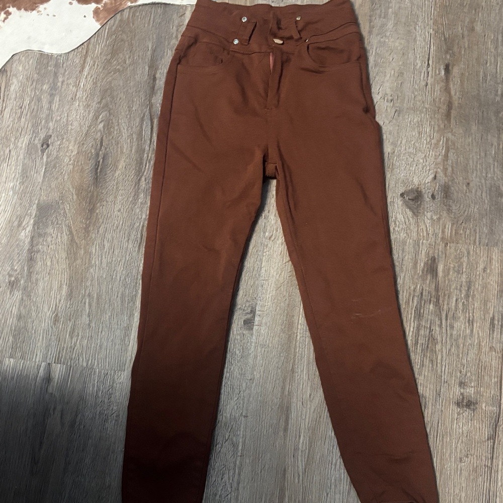 SHEIN Brown Skinny Pants